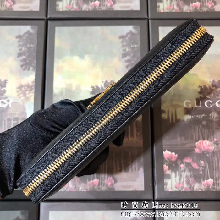 GUCCI古馳 2018新款 萌萌拉鏈包 狗頭限量版 女士長錢包 499337 克全皮 WTG2051